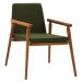 Kit 3 Cadeiras Decorativa Sala de Jantar Sidnei Veludo Verde G17 - Gran Belo