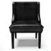 Kit 3 Cadeiras Decorativas Sala de Jantar Base Fixa de Madeira Firenze PU Preto Brilho G19 - Gran Belo
