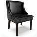 Kit 3 Cadeiras Decorativas Sala de Jantar Base Fixa de Madeira Firenze PU Preto Brilho G19 - Gran Belo