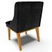 Kit 3 Cadeiras Decorativas Sala de Jantar Base Fixa de Madeira Firenze PU Preto Brilho/Castanho G19 - Gran Belo