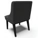 Kit 3 Cadeiras Decorativas Sala de Jantar Base Fixa de Madeira Firenze PU Preto Fosco G19 - Gran Belo