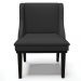 Kit 3 Cadeiras Decorativas Sala de Jantar Base Fixa de Madeira Firenze PU Preto Fosco G19 - Gran Belo