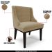 Kit 3 Cadeiras Decorativas Sala de Jantar Base Fixa de Madeira Firenze Suede Nude/Preto G19 - Gran Belo