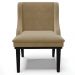 Kit 3 Cadeiras Decorativas Sala de Jantar Base Fixa de Madeira Firenze Suede Nude/Preto G19 - Gran Belo
