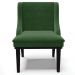 Kit 3 Cadeiras Decorativas Sala de Jantar Base Fixa de Madeira Firenze Suede Verde Esmeralda/Preto G19 - Gran Belo