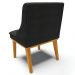 Kit 3 Cadeiras Decorativas Sala de Jantar Base Fixa de Madeira Firenze Veludo Preto/Castanho G19 - Gran Belo