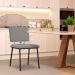 Kit 3 Cadeiras Decorativas Sala de Jantar Fennel Linho Cinza G17 - Gran Belo