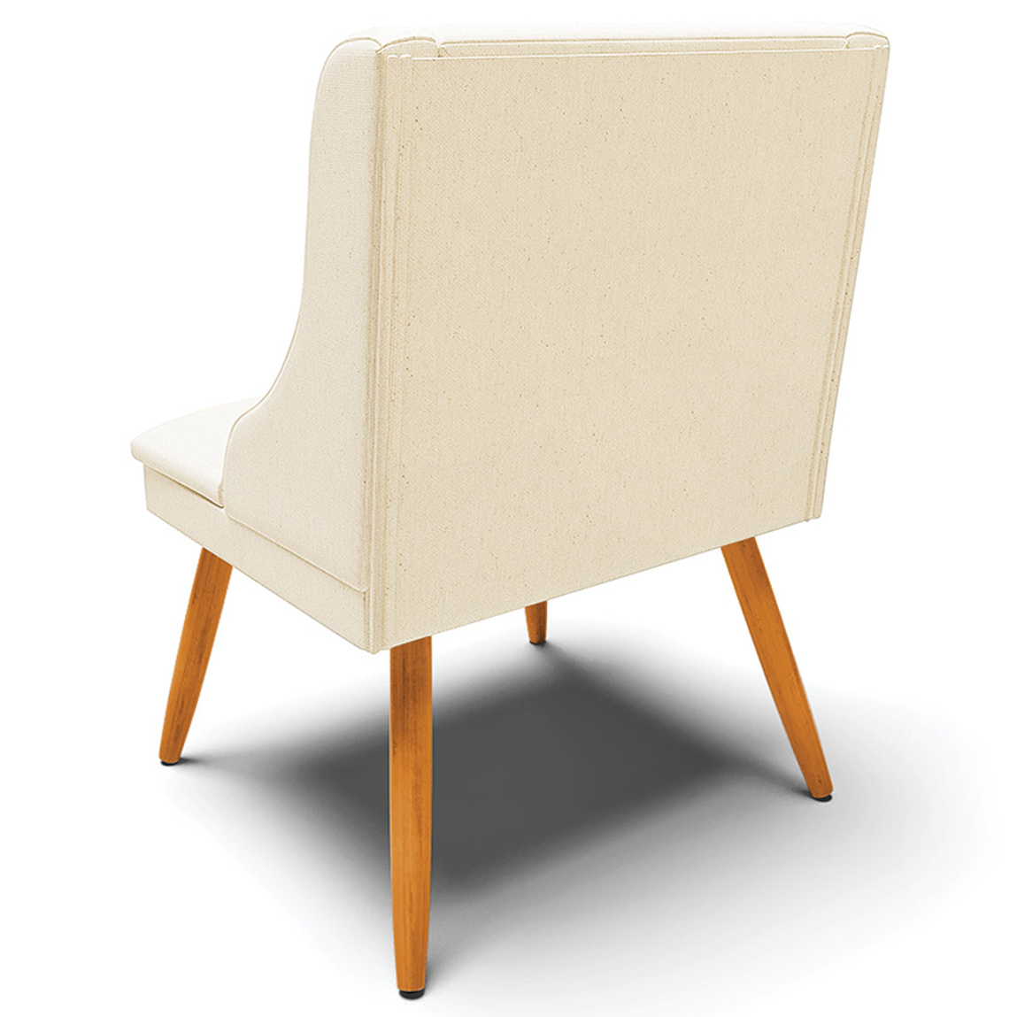 Kit 3 Cadeiras Decorativas Sala de Jantar Pés Palito de Madeira Firenze Linho Bege/Natural G19 - Gran Belo
