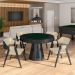 Kit 3 Cadeiras Sala de Jantar e Jogos Carteados Madeira Maciça Poker PU Bege/Preto G42 - Gran Belo