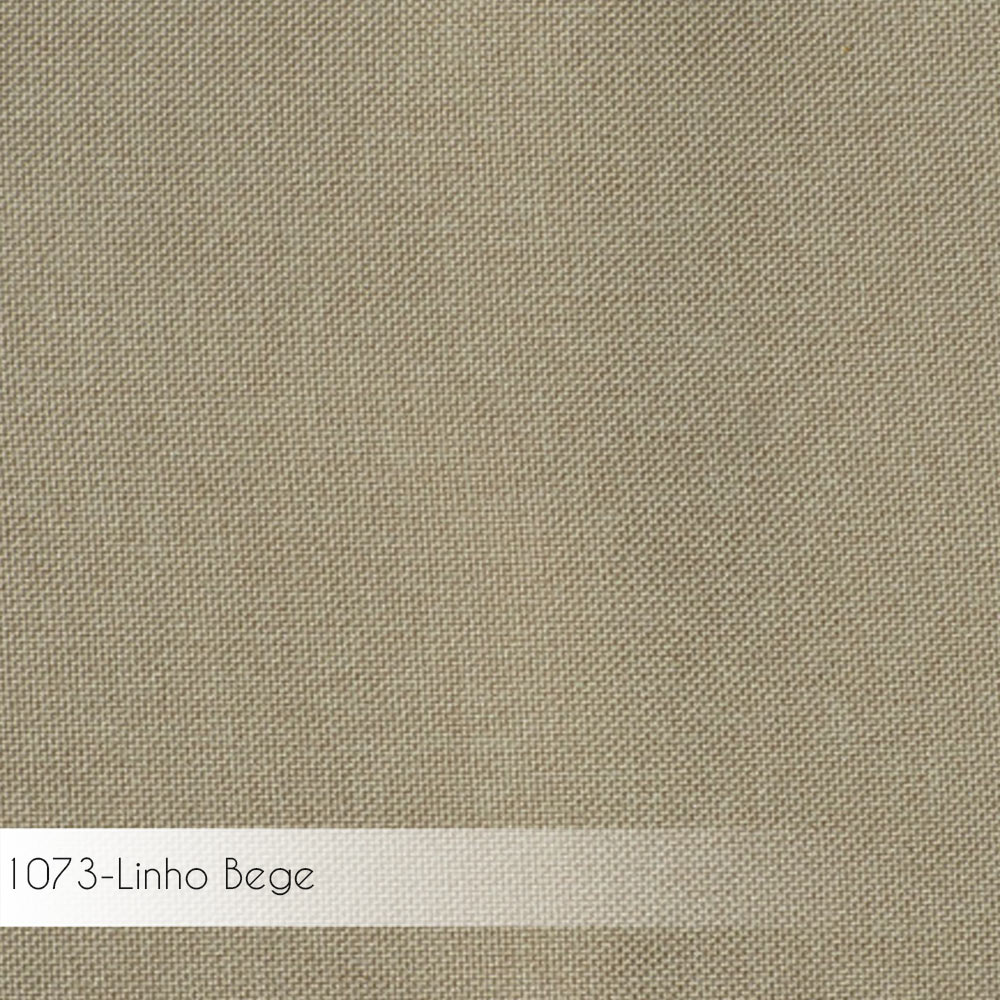 Kit 3 Cadeiras de Jantar Decorativa Base Aço Preto Luigi Linho Bege G17 - Gran Belo