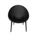 Kit 3 Poltronas Área Externa de PP Marina com Base Desmontável Preto G56 - Gran Belo