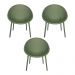 Kit 3 Poltronas Área Externa de PP Marina com Base Desmontável Verde G56 - Gran Belo
