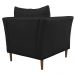 Kit 3 Poltronas Decorativa Sala de Estar Pés Palito Lubbock Couro Preto G58 - Gran Belo