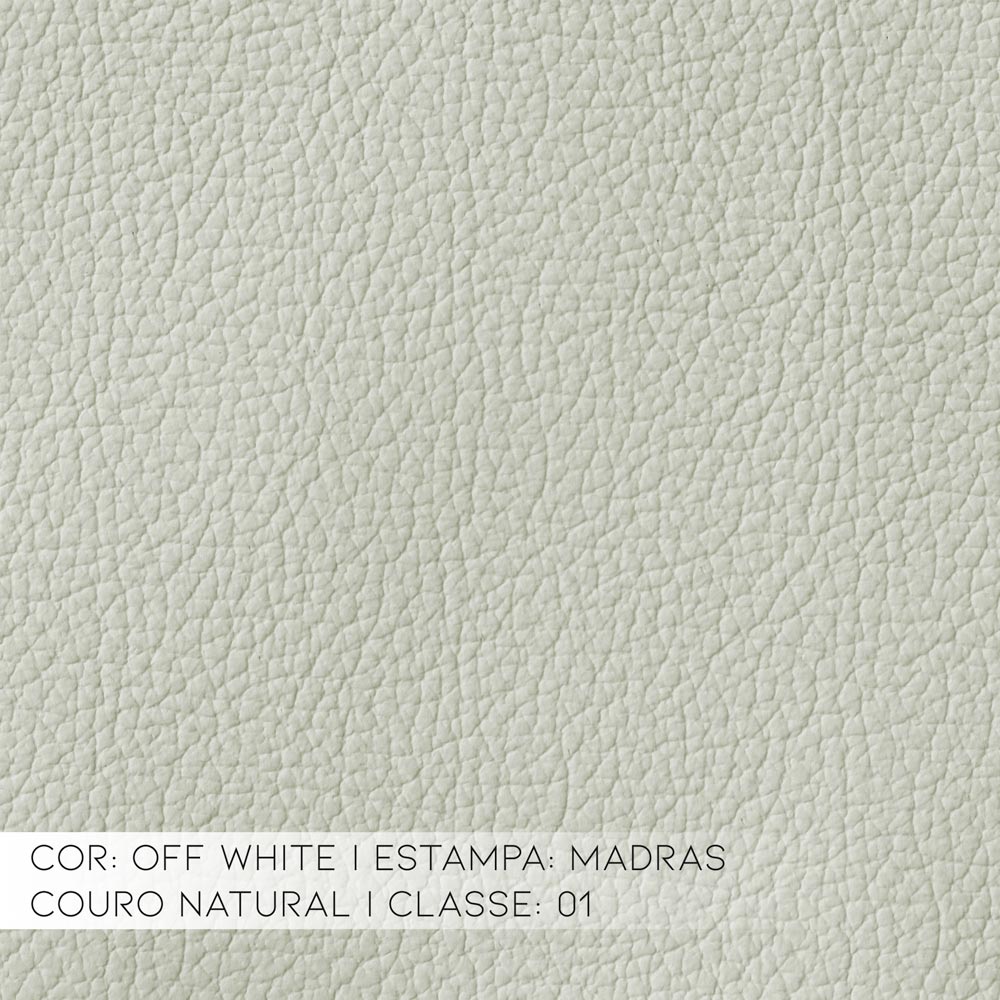 Kit 3 Poltronas Decorativas Sala de Estar Pés Madeira Kairós Couro Off White G03 - Gran Belo
