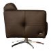 Kit 3 Poltronas Giratória para Sala de Estar Astana Couro Capucino G40 - Gran Belo