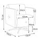 Kit 3 Poltronas Giratória para Sala de Estar Astana Couro Marrom - Gran Belo 
