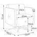 Kit 3 Poltronas Giratória para Sala de Estar Astana Couro Marrom Bicolor - Gran Belo 