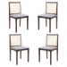 Kit 4 Cadeira Decorativa Sala de Jantar Steve Amêndoa - Gran Belo