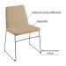 Kit 4 Cadeiras Decorativa Sala de Jantar Anne Linho Bege G17 - Gran Belo