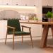 Kit 4 Cadeiras Decorativa Sala de Jantar Sidnei Veludo Verde G17 - Gran Belo