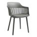 Kit 4 Cadeiras Decorativas Prescott Sala de Jantar PP/PU Cinza G56 - Gran Belo
