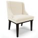 Kit 4 Cadeiras Decorativas Sala de Jantar Base Fixa de Madeira Firenze Linho Bege/Preto G19 - Gran Belo