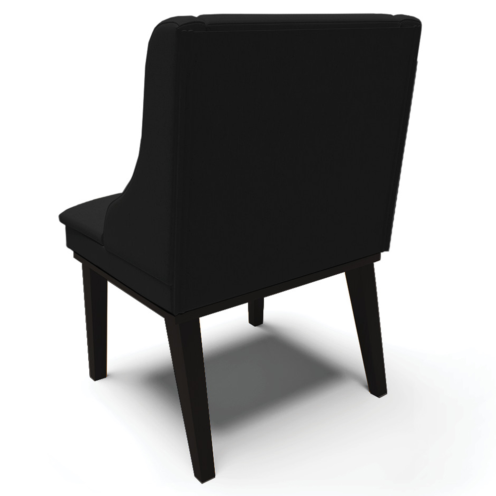 Kit 4 Cadeiras Decorativas Sala de Jantar Base Fixa de Madeira Firenze Linho Preto G19 - Gran Belo