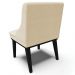 Kit 4 Cadeiras Decorativas Sala de Jantar Base Fixa de Madeira Firenze PU Bege/Preto G19 - Gran Belo