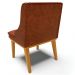 Kit 4 Cadeiras Decorativas Sala de Jantar Base Fixa de Madeira Firenze PU Nozes/Castanho G19 - Gran Belo