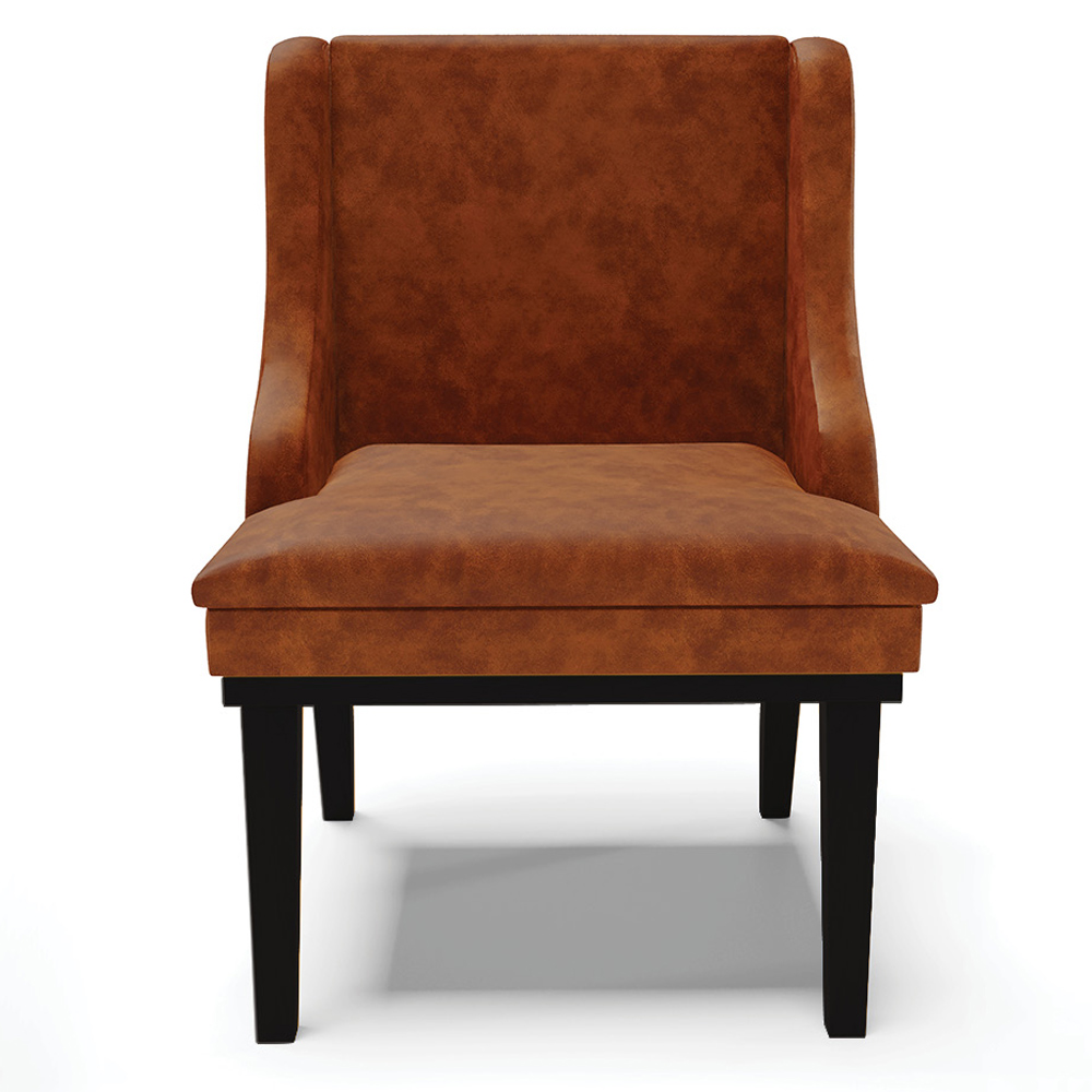 Kit 4 Cadeiras Decorativas Sala de Jantar Base Fixa de Madeira Firenze PU Nozes/Preto G19 - Gran Belo
