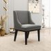 Kit 4 Cadeiras Decorativas Sala de Jantar Base Fixa de Madeira Firenze Suede Grafite/Preto G19 - Gran Belo
