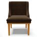 Kit 4 Cadeiras Decorativas Sala de Jantar Base Fixa de Madeira Firenze Suede Marrom/Castanho G19 - Gran Belo