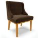 Kit 4 Cadeiras Decorativas Sala de Jantar Base Fixa de Madeira Firenze Suede Marrom/Castanho G19 - Gran Belo