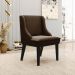Kit 4 Cadeiras Decorativas Sala de Jantar Base Fixa de Madeira Firenze Suede Marrom/Preto G19 - Gran Belo