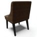 Kit 4 Cadeiras Decorativas Sala de Jantar Base Fixa de Madeira Firenze Suede Marrom/Preto G19 - Gran Belo