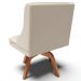 Kit 4 Cadeiras Decorativas Sala de Jantar Base Giratória de Madeira Firenze PU Bege/Natural G19 - Gran Belo