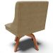Kit 4 Cadeiras Decorativas Sala de Jantar Base Giratória de Madeira Firenze Suede Nude/Natural G19 - Gran Belo