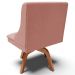 Kit 4 Cadeiras Decorativas Sala de Jantar Base Giratória de Madeira Firenze Veludo Rosê/Natural G19 - Gran Belo