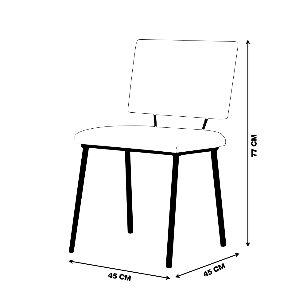 Kit 4 Cadeiras Decorativas Sala de Jantar Fennel Linho Bege G17 - Gran Belo