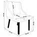 Kit 4 Cadeiras Decorativas Sala de Jantar Pés Palito de Madeira Firenze Linho Preto/Natural G19 - Gran Belo