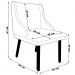 Kit 4 Cadeiras Decorativas Sala de Jantar Pés Palito de Madeira Firenze Suede Cinza/Natural G19 - Gran Belo