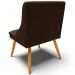 Kit 4 Cadeiras Decorativas Sala de Jantar Pés Palito de Madeira Firenze Suede Marrom/Natural G19 - Gran Belo