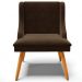 Kit 4 Cadeiras Decorativas Sala de Jantar Pés Palito de Madeira Firenze Suede Marrom/Natural G19 - Gran Belo