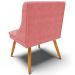 Kit 4 Cadeiras Decorativas Sala de Jantar Pés Palito de Madeira Firenze Suede Rosê/Natural G19 - Gran Belo