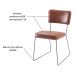 Kit 4 Cadeiras de Jantar Decorativa Base Aço Preto Luigi PU Caramelo G17 - Gran Belo