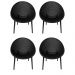 Kit 4 Poltronas Área Externa de PP Marina com Base Desmontável Preto G56 - Gran Belo