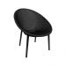 Kit 4 Poltronas Área Externa de PP Marina com Base Desmontável Preto G56 - Gran Belo