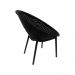 Kit 4 Poltronas Área Externa de PP Marina com Base Desmontável Preto G56 - Gran Belo