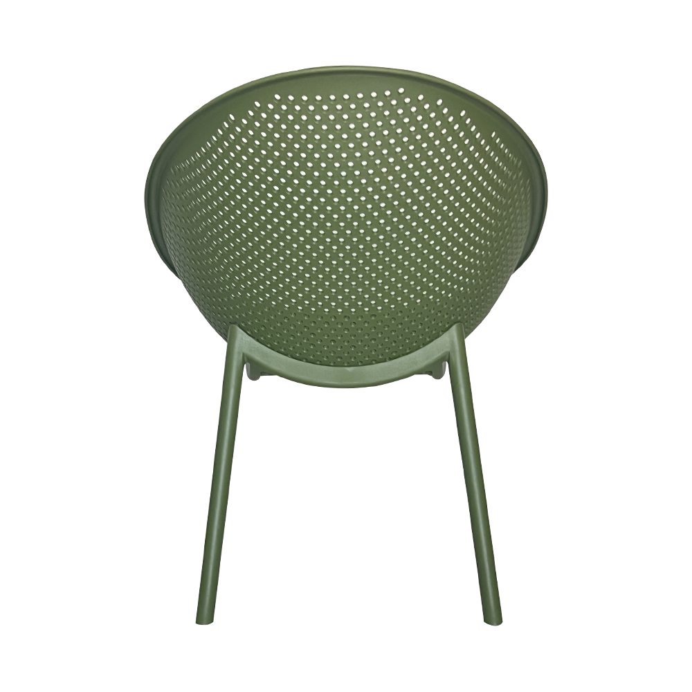 Kit 4 Poltronas Área Externa de PP Marina com Base Desmontável Verde G56 - Gran Belo