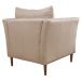 Kit 4 Poltronas Decorativa Sala de Estar Pés Palito Lubbock Couro Bege G58 - Gran Belo